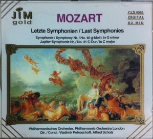 [중고] Vladimir Petroschoff, Alfred Scholz / Mozart : Last Symphonies (수입/cls4085)