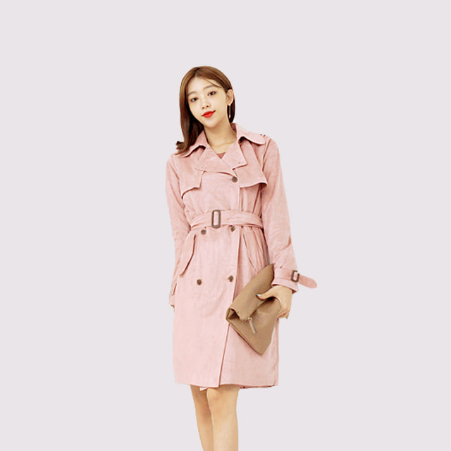 Suede trench coat [꼭소장하세요♥]