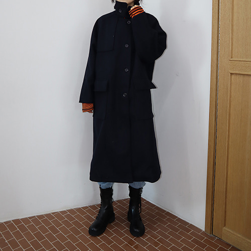 high neck wool coat (2 colors)