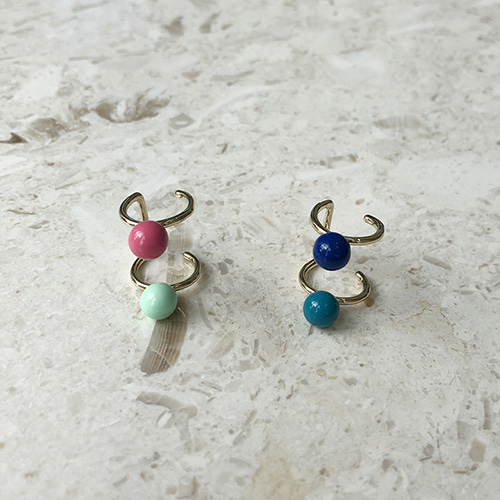 color 2ball earcuff (2 colors)