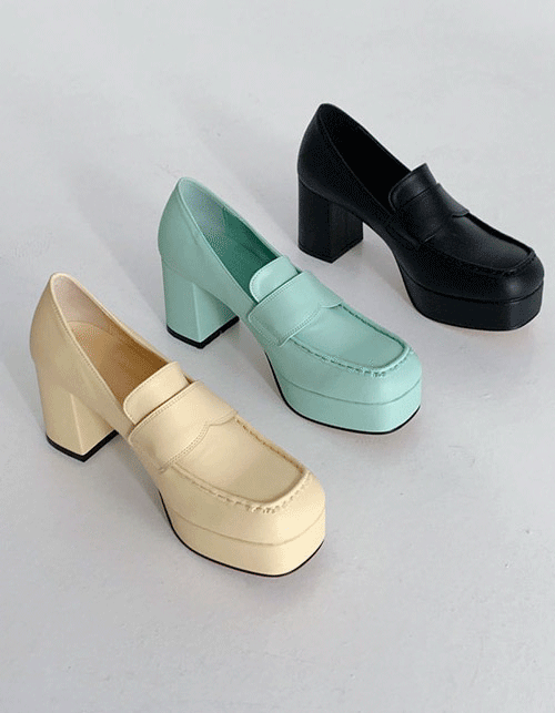 pastel square chunky heel (스프링 민트/240사이즈 )