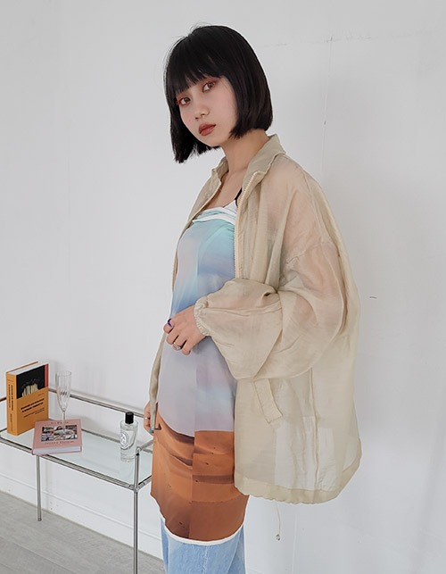 sheer windbreaker (2 colors)