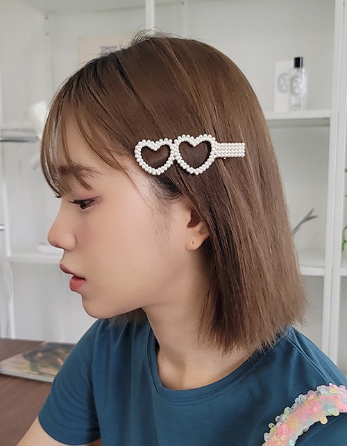 all Heart pearl hair pin