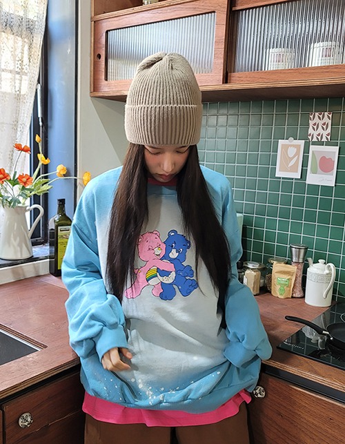 bleached care bear sweatshirt (5 colors)