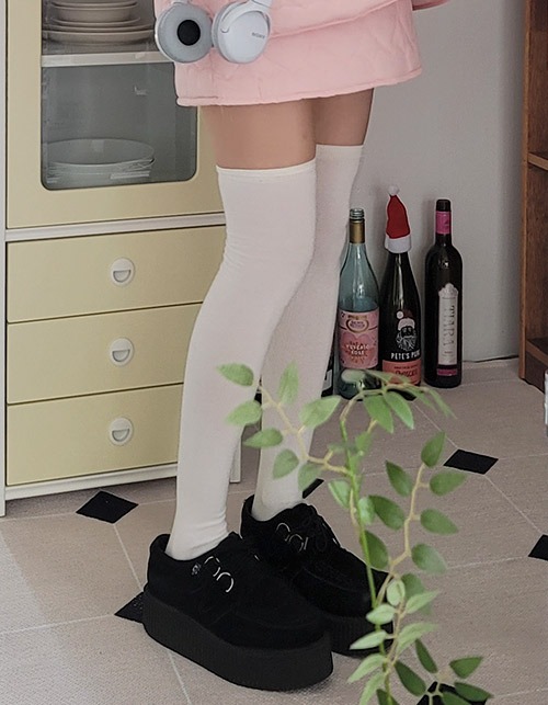 white over-knee socks