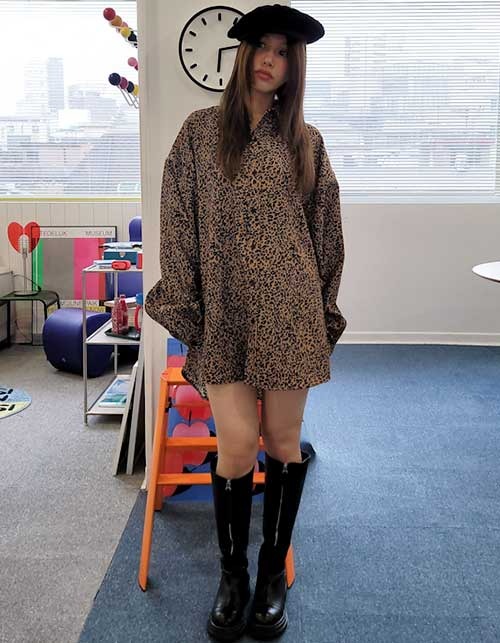 leopard corduroy shirt