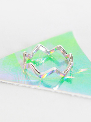 Silver zigzag ring (silver 925)