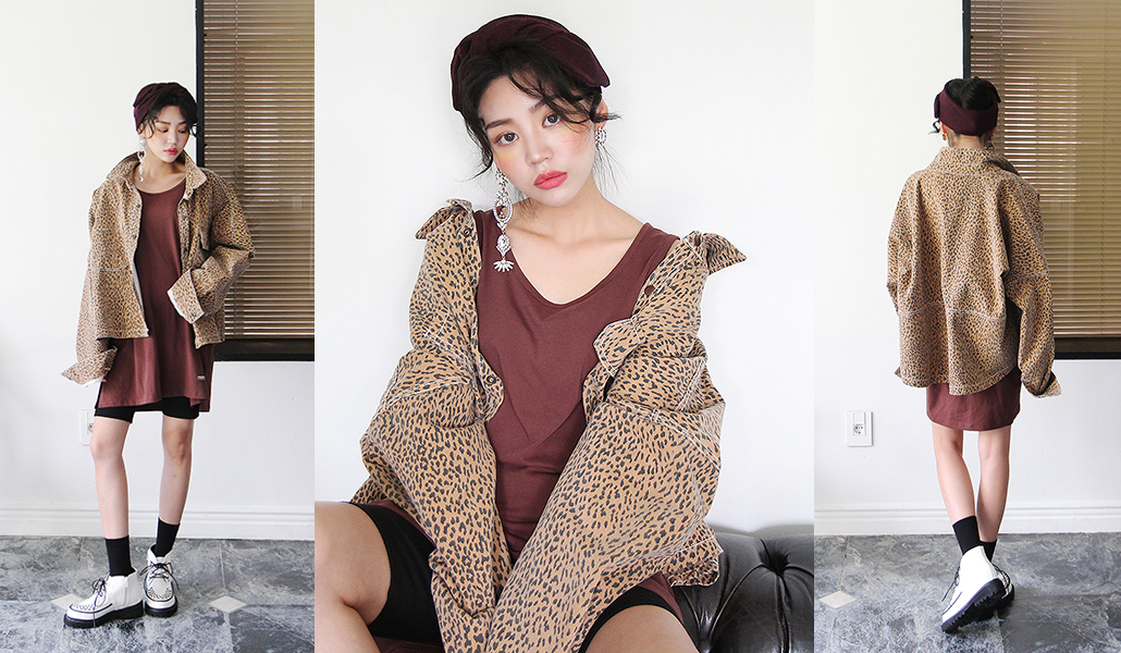 washing leopard jacket (2 colors)