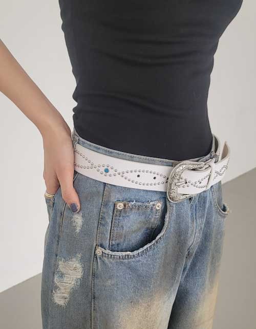 WAVE STUD BELT (2colors)