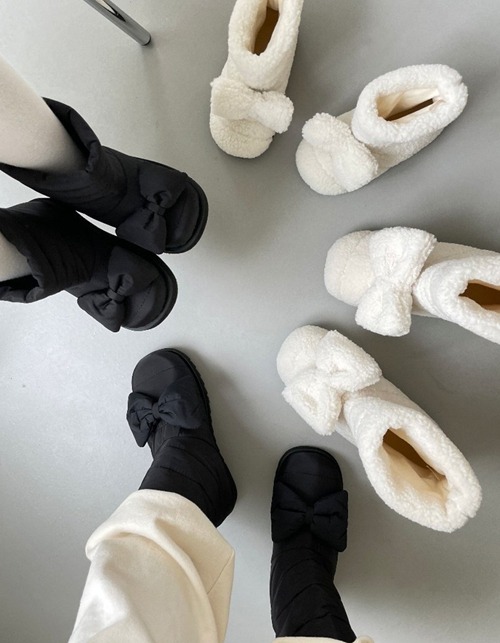 ribbon winter shoes (2 type)