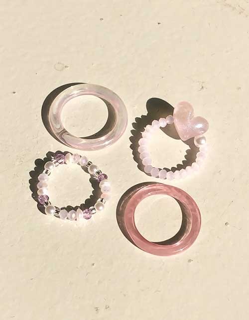 pink age 4set ring