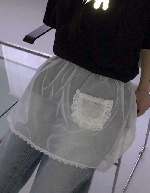 basic sheer apron(2colors)