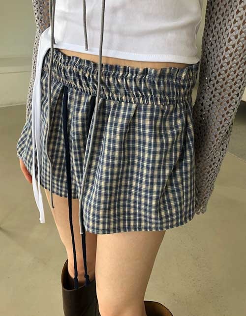 cozy check  shorts (4 colors)