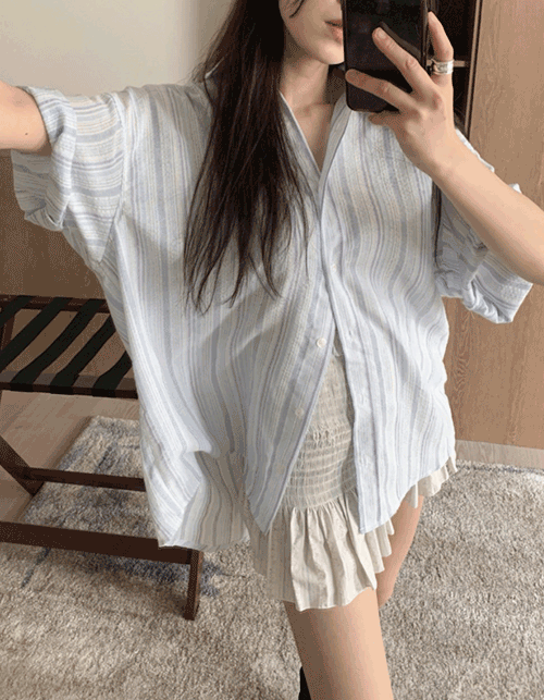 french  stripe shirt(2colors)