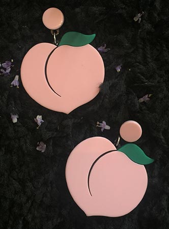 peach earring