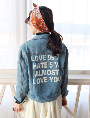 LOVE 95% HATE 5% denim jacket