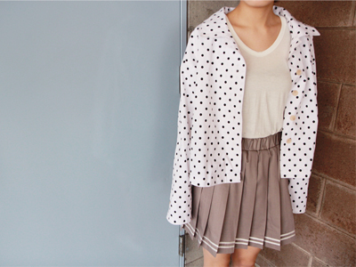 dot shirt jacket (3 colors)