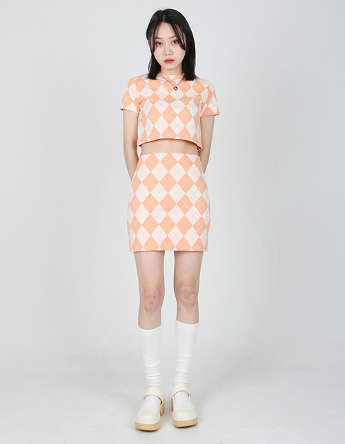 argyle check two piece (3 colors)