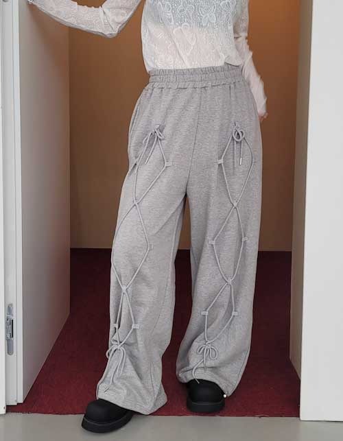 rope  sweat pants (3colors)