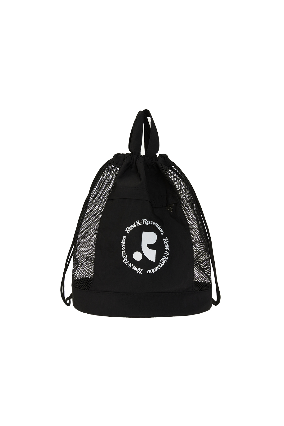 LOGO MESH BACKPACK - BLACK - rest and recreation