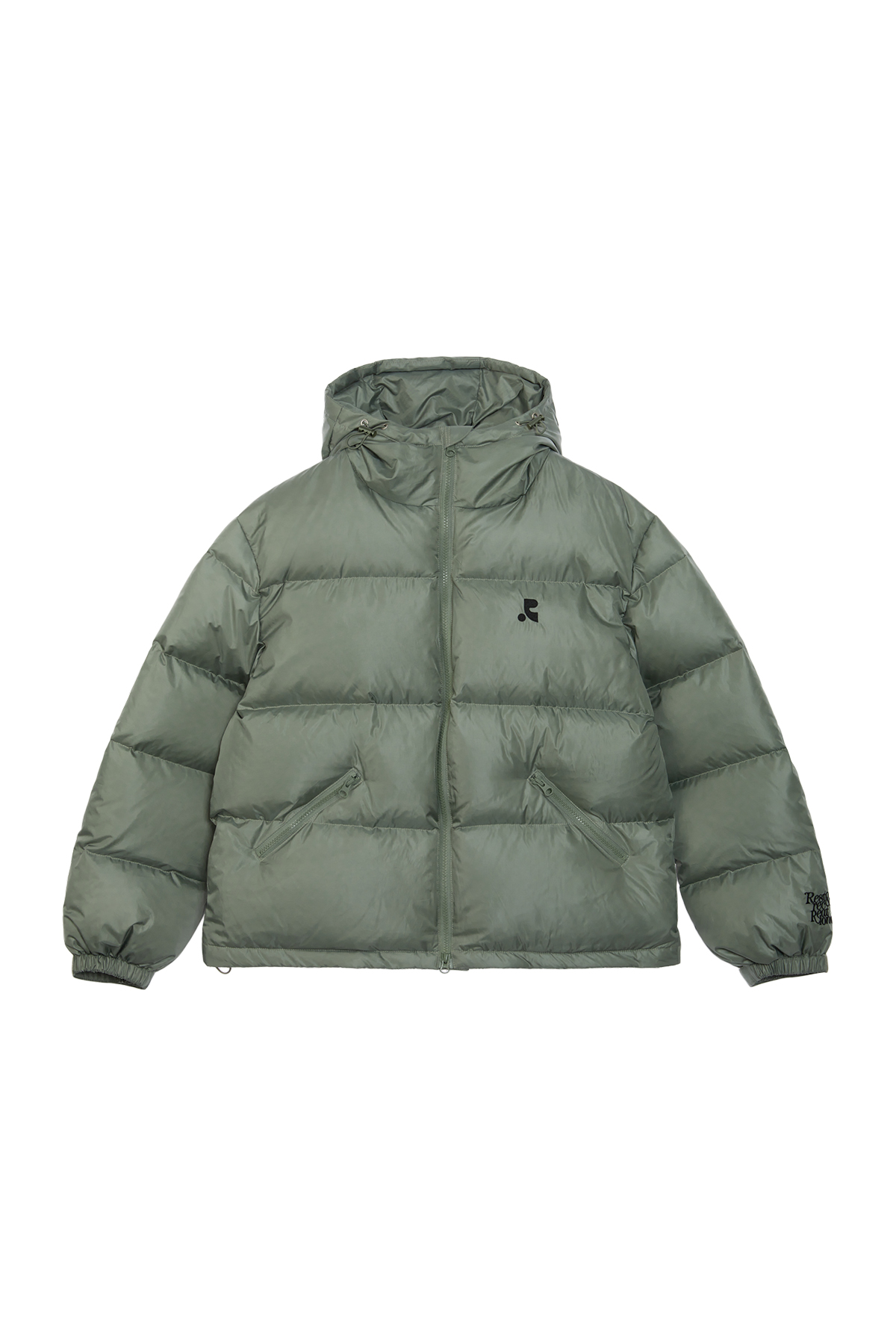 2WAY HOOD DOWN JACKET - KHAKI - rest and recreation