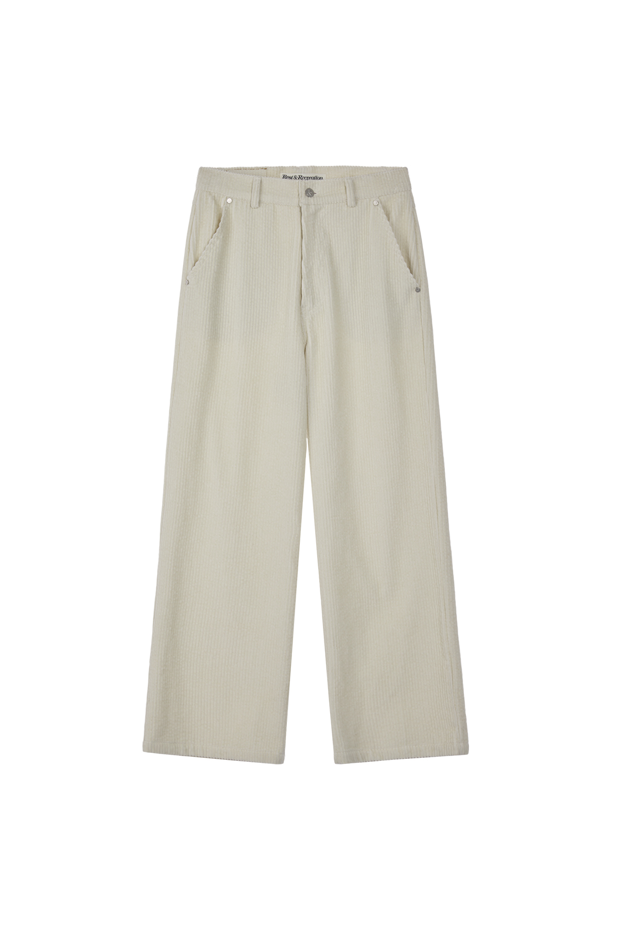 LOGO CORDUROY PANTS - IVORY - rest and recreation