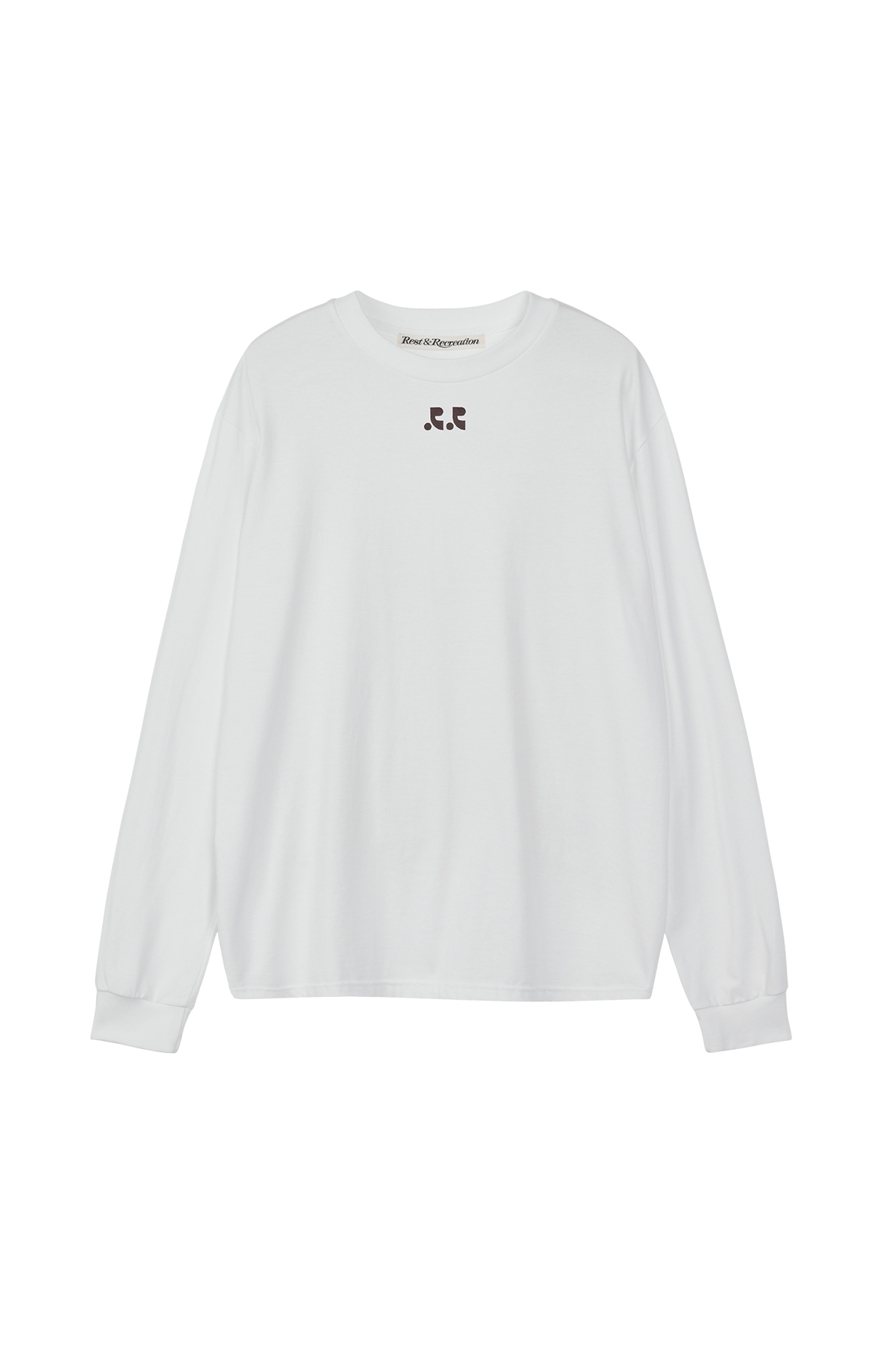 【Rest&Recreation】韓国人気★ LOGO OVERSIZED LONG SLEEVE T LOGO OVERSIZED LONG SLEEVE T-SHIRT - WHITE - rest and recreation
