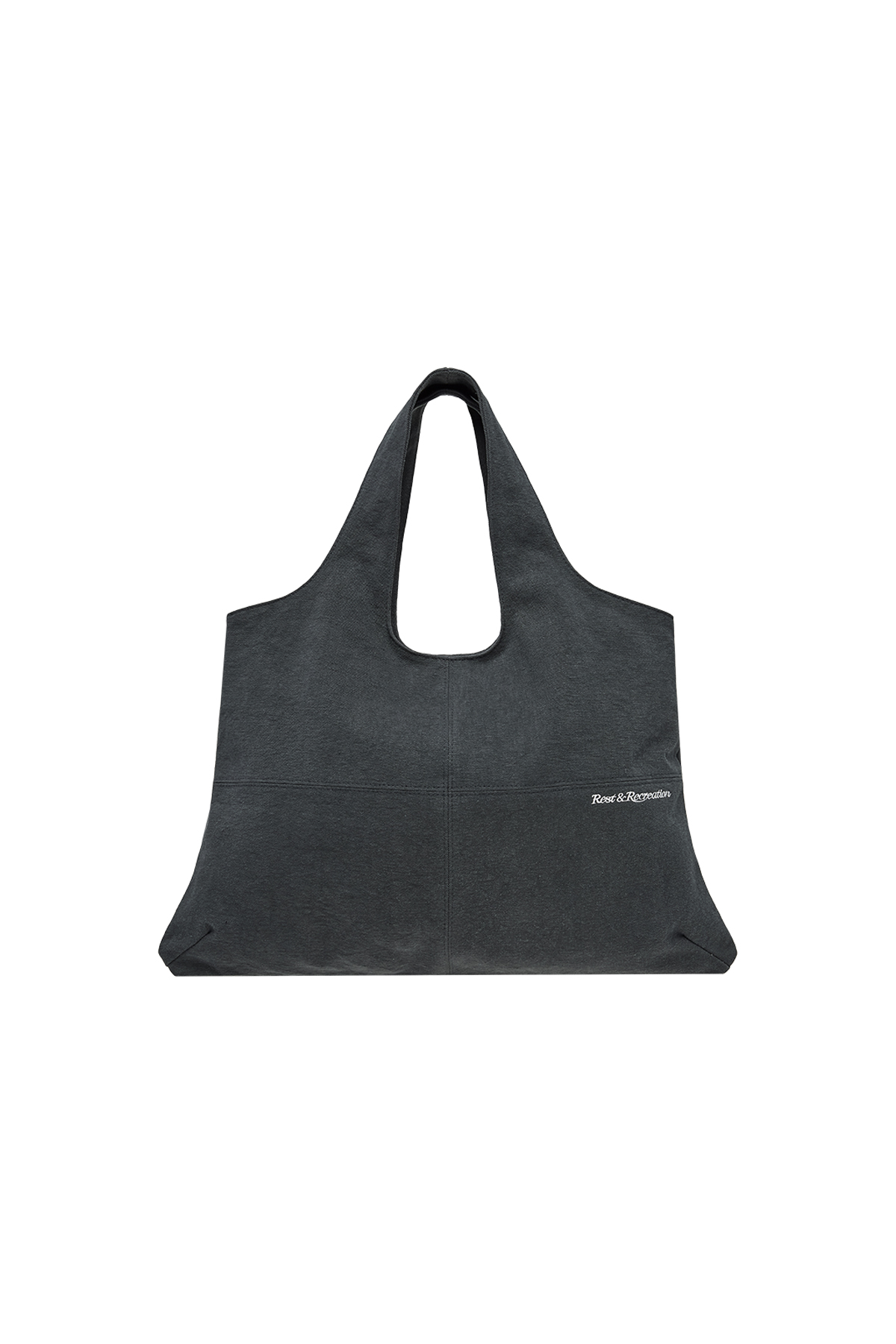 COTTON SHOULDER BAG - CHARCOAL - rest and recreation