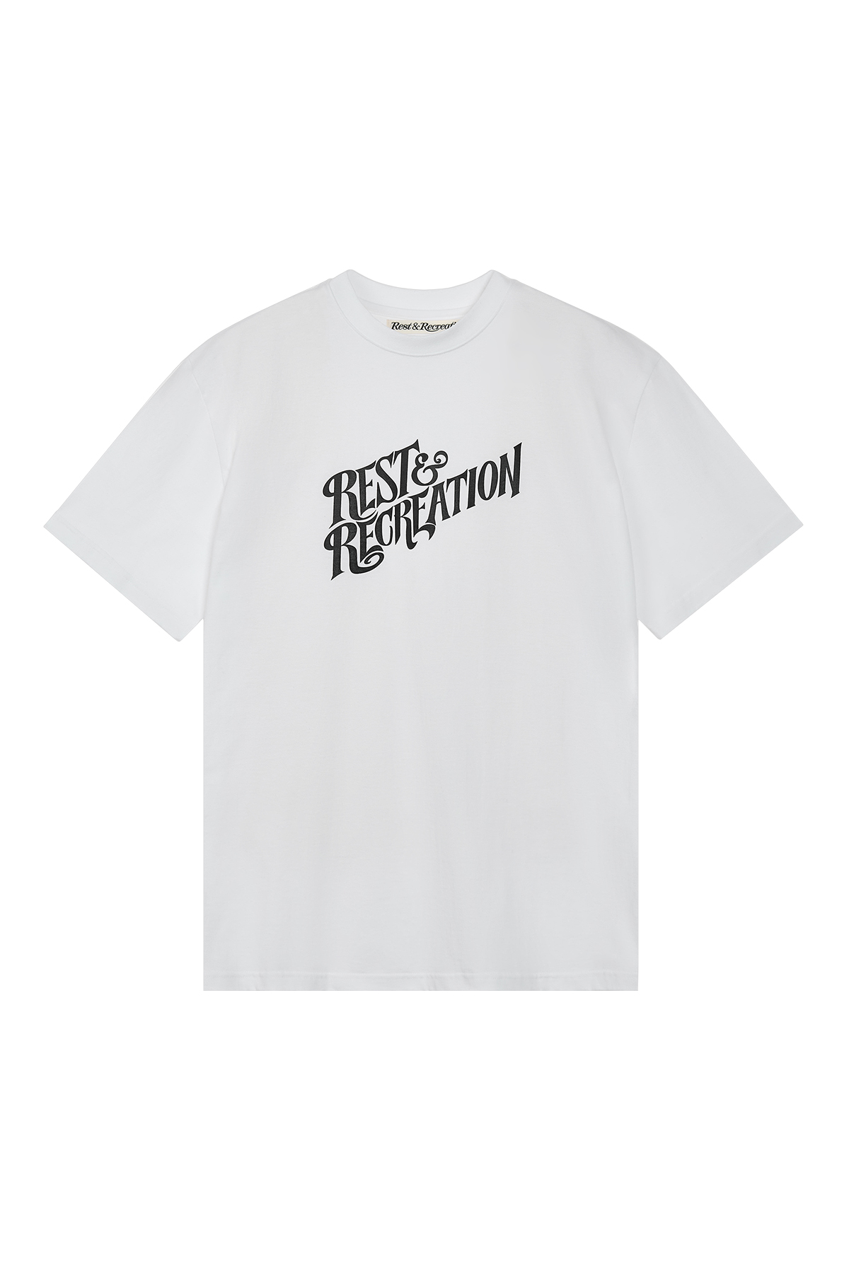 ★RESTANDRECREATION★ OVERSIZED WAVE LOGO T-SHIRT OVERSIZED WAVE LOGO T-SHIRT - WHITE - rest and recreation