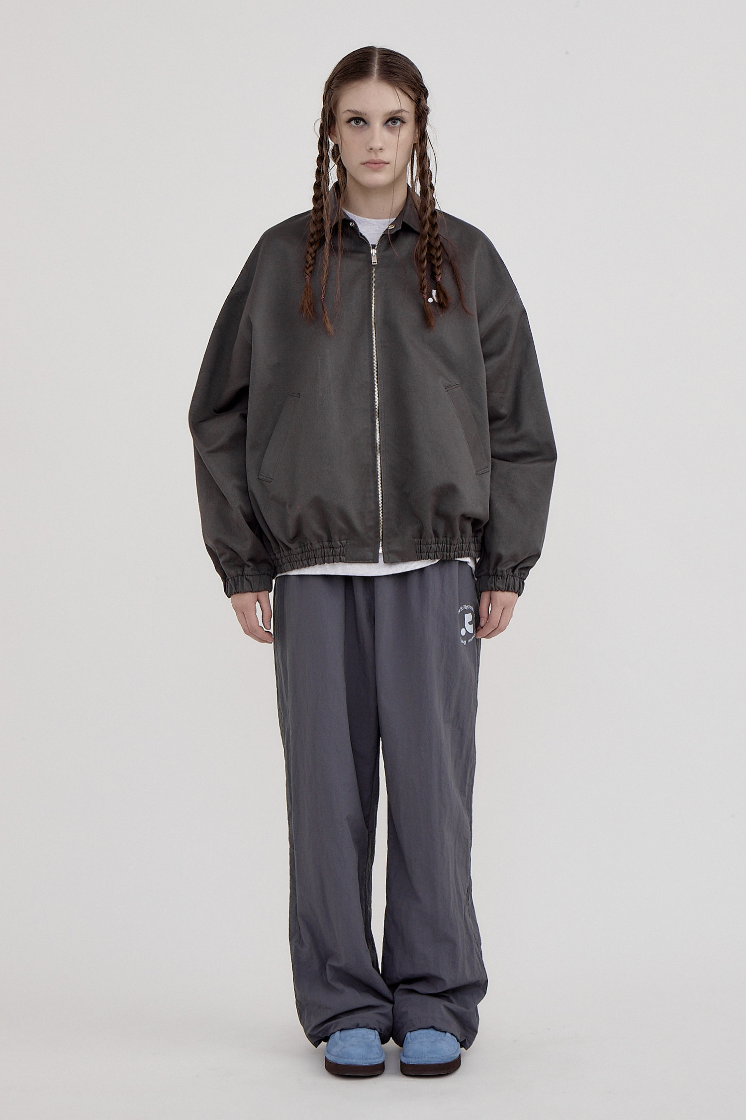 RR COTTON BOMBER JACKET - CHARCOAL - rest and recreation