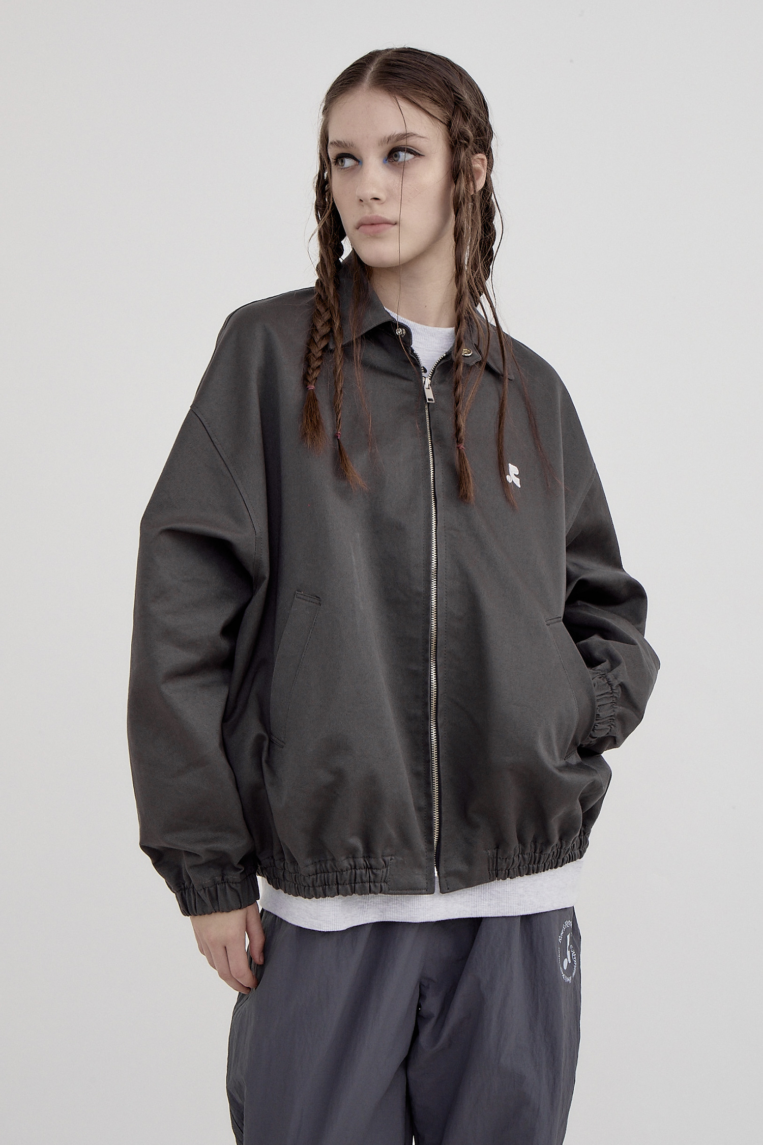 ★関税込★Rest&Recreation★RR COTTON BOMBER JACKET★ RR COTTON BOMBER JACKET - CHARCOAL - rest and recreation