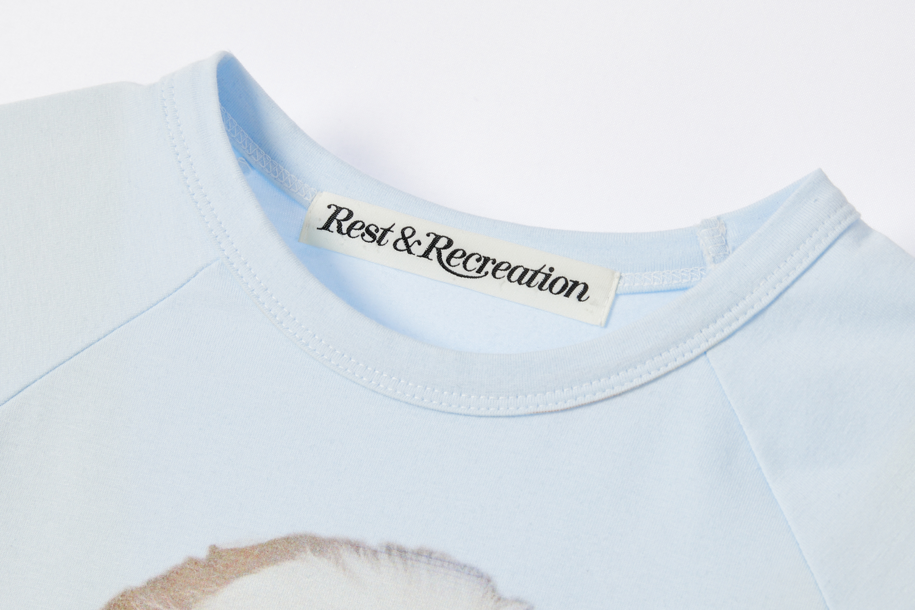RIRI CROP T-SHIRT - SKY BLUE - rest and recreation