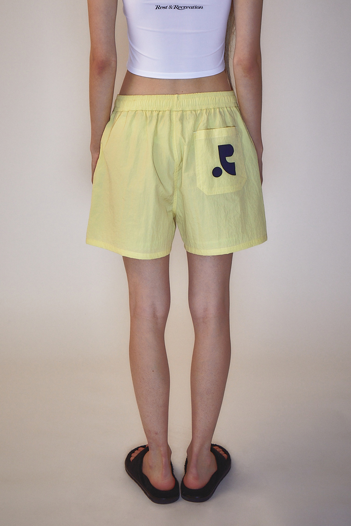 【韓国 Rest & Recreation】RR LOGO NYLON SHORTS RR LOGO NYLON SHORTS - BLUE - rest and recreation