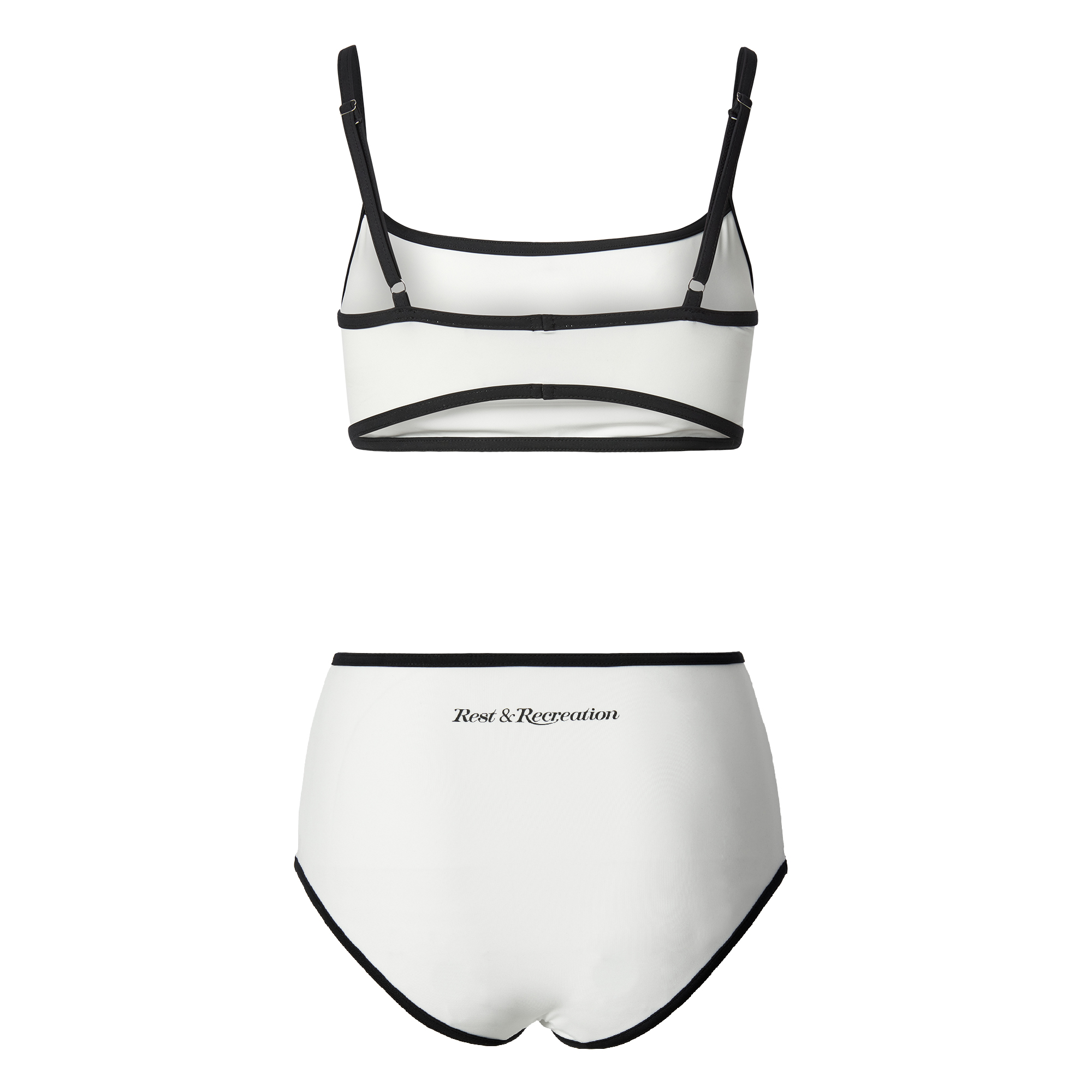 RR LOGO BIKINI - WHITE - rest and recreation