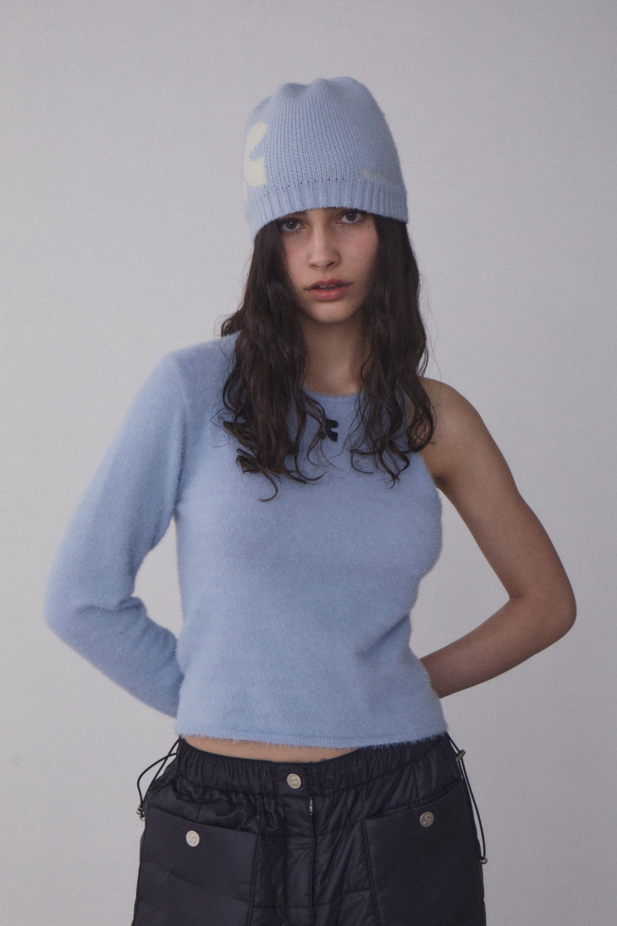 RR LOGO JACQUARD BEANIE - SKY BLUE - rest and recreation