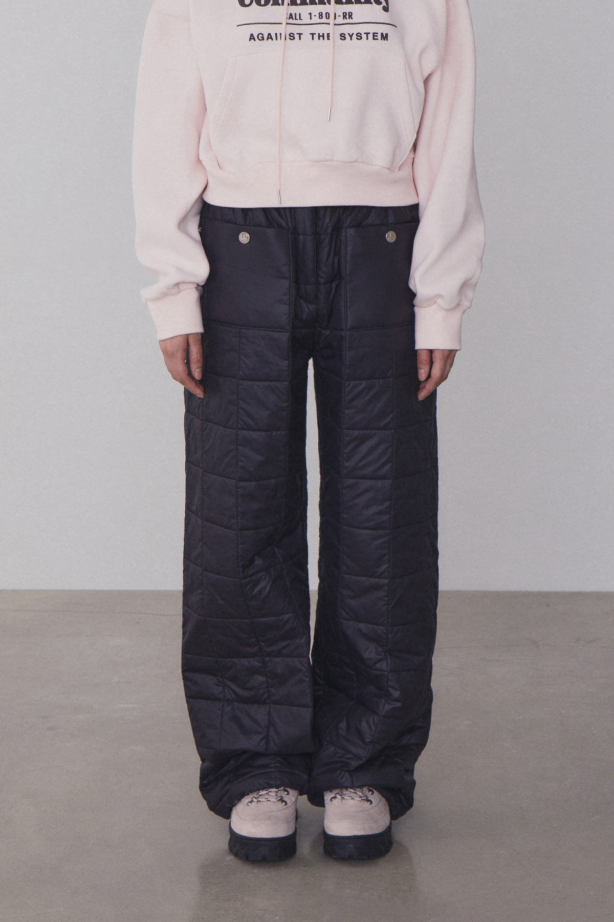 RR QUILTED PANTS - BLACK - rest and recreation