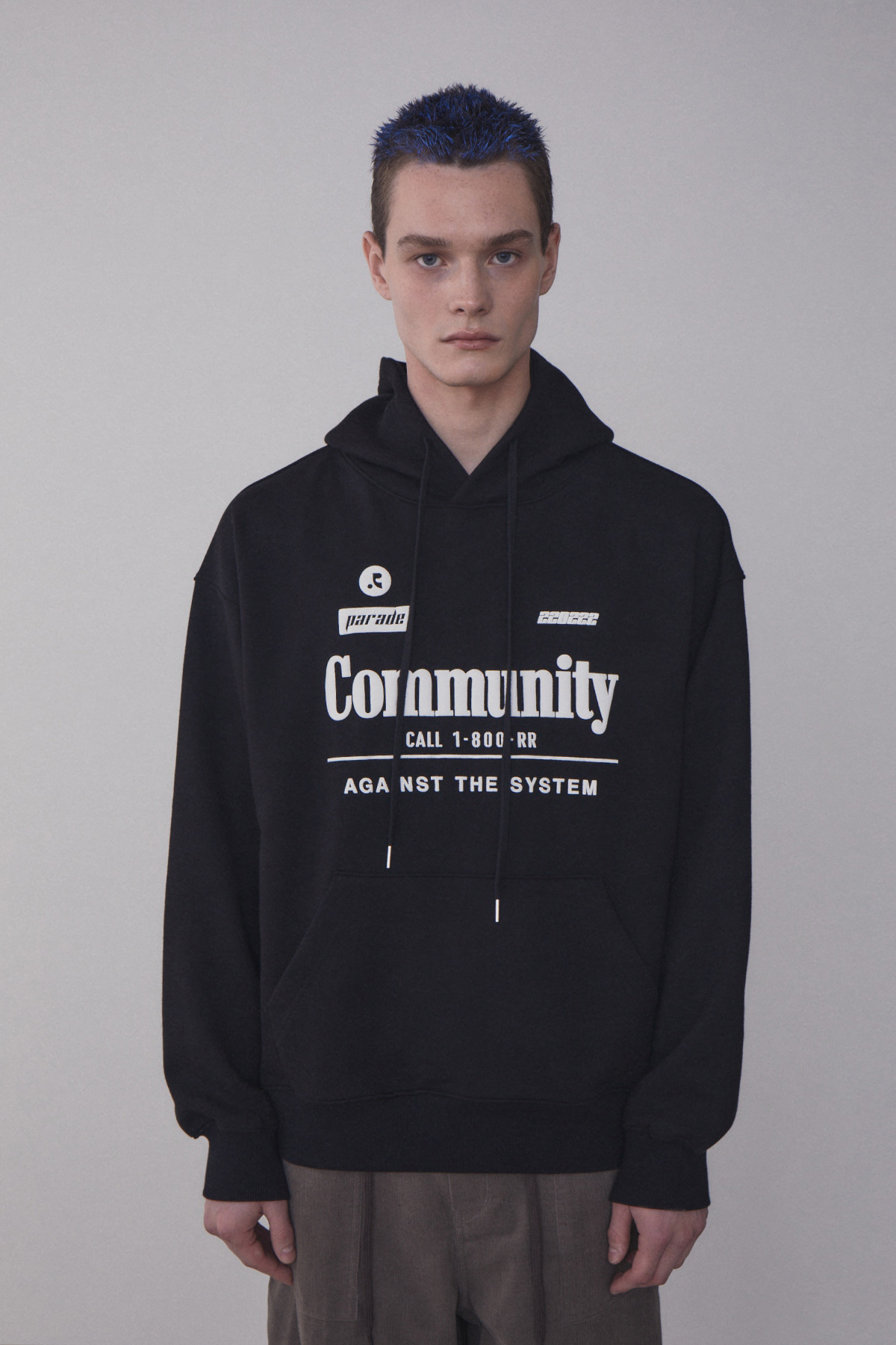 ★関税込★Rest&Recreation★RR COMMUNITY OVERSIZED HOODIE★ RR COMMUNITY OVERSIZED HOODIE - BLACK - rest and recreation