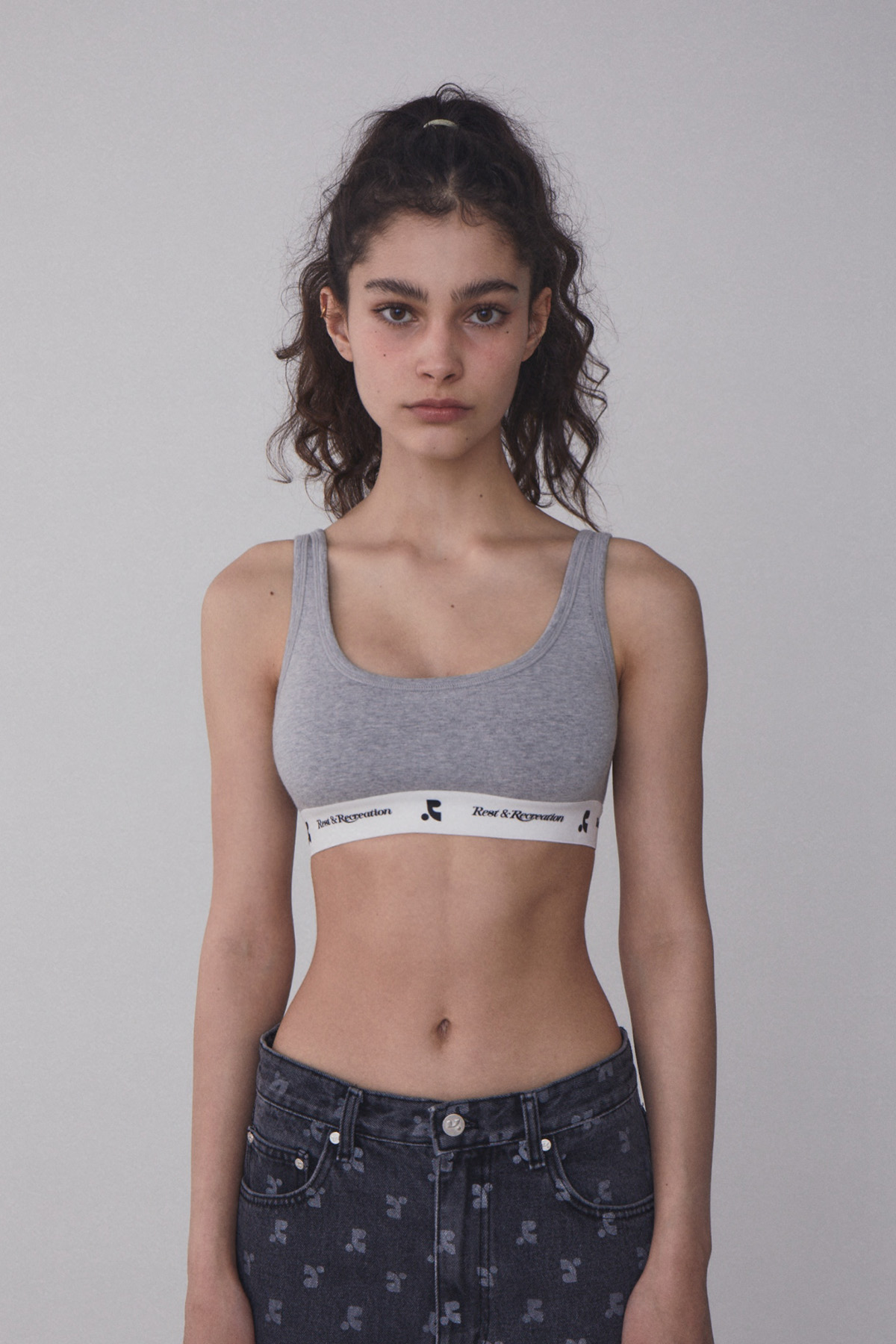 RR COTTON BRA - GREY - rest and recreation