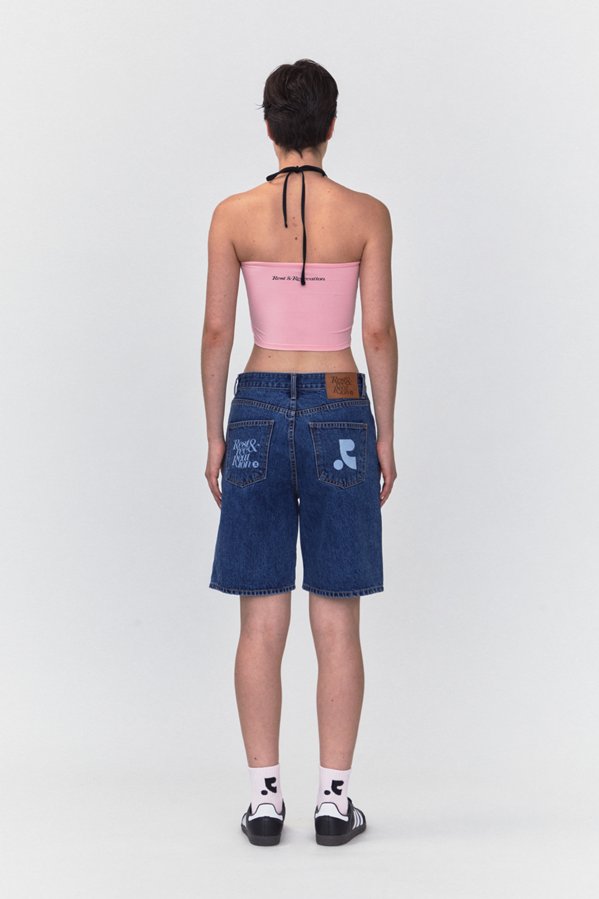 ★韓国人気★Rest & Recreation★RR DENIM SHORTS RR DENIM SHORTS - BLUE - rest and recreation