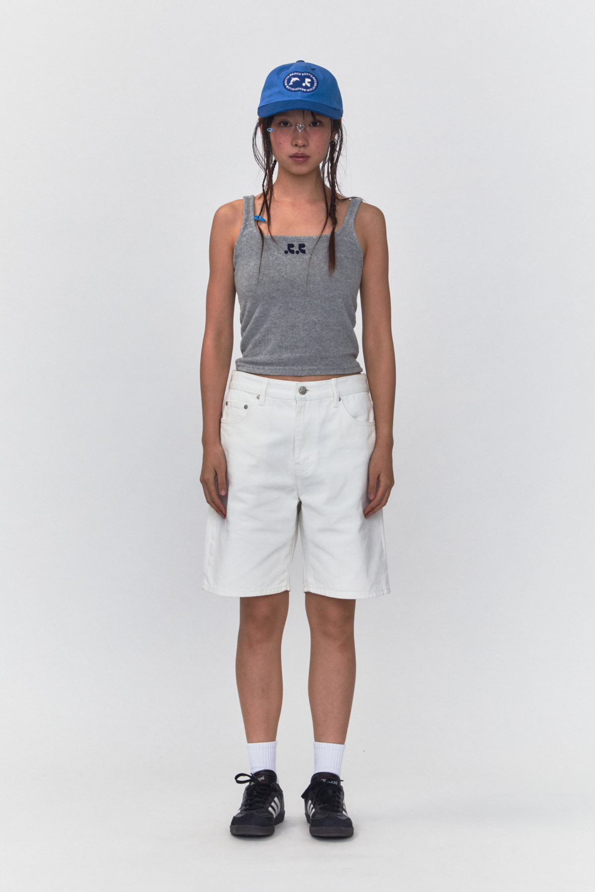 RR DENIM SHORTS - WHITE - rest and recreation