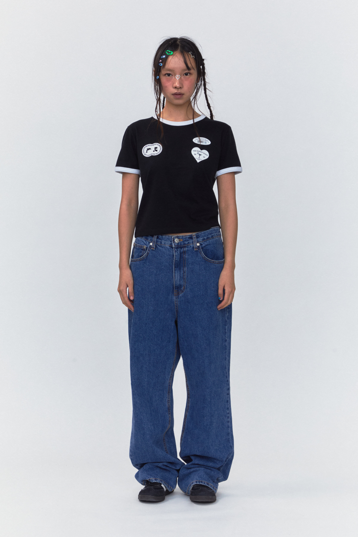RR WIDE JEANS - BLUE - rest and recreation