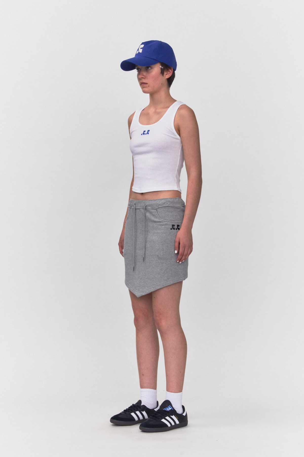 【REST&RECREATION】RR ARROW POINT SKIRT RR ARROW POINT SKIRT - GREY - rest and recreation