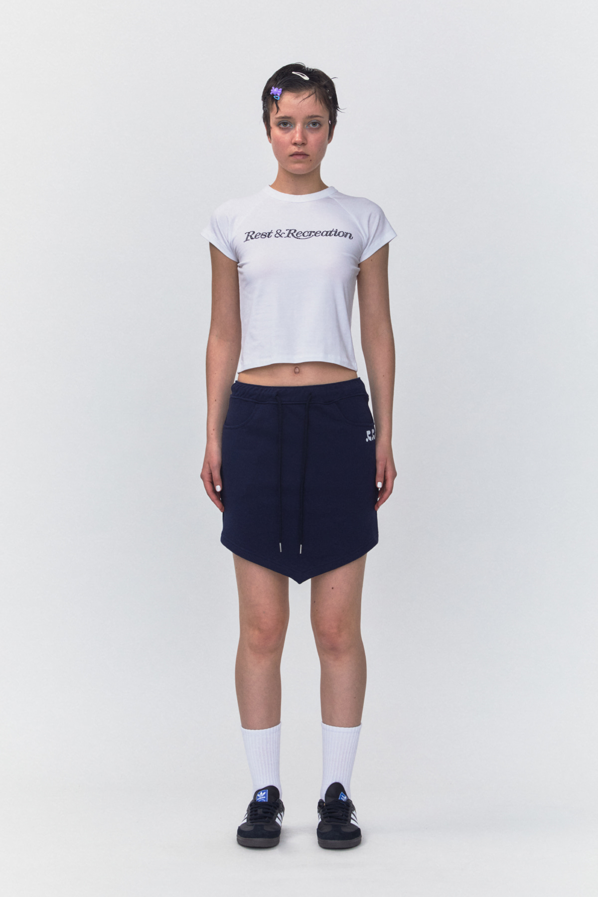RR ARROW POINT SKIRT - NAVY - rest and recreation