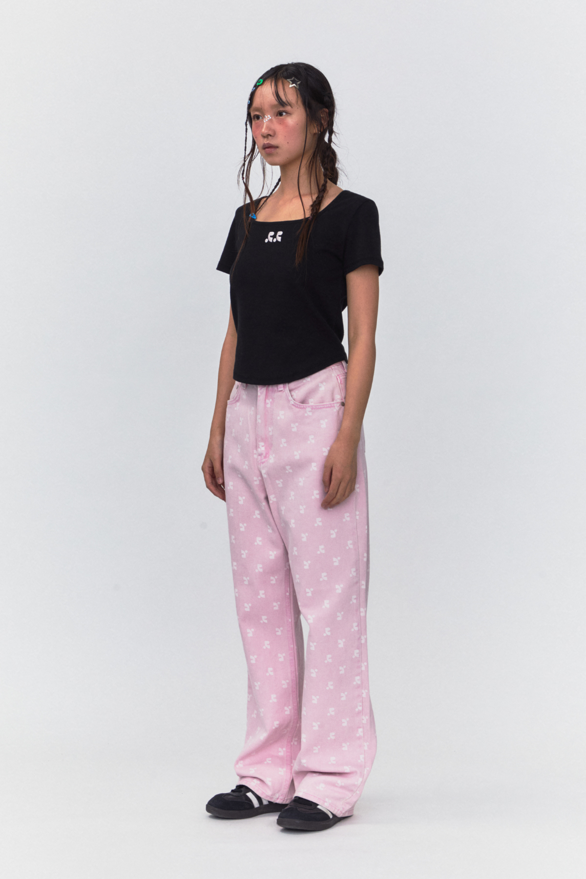 RR SQUARE NECK TOP - BLACK - rest and recreation