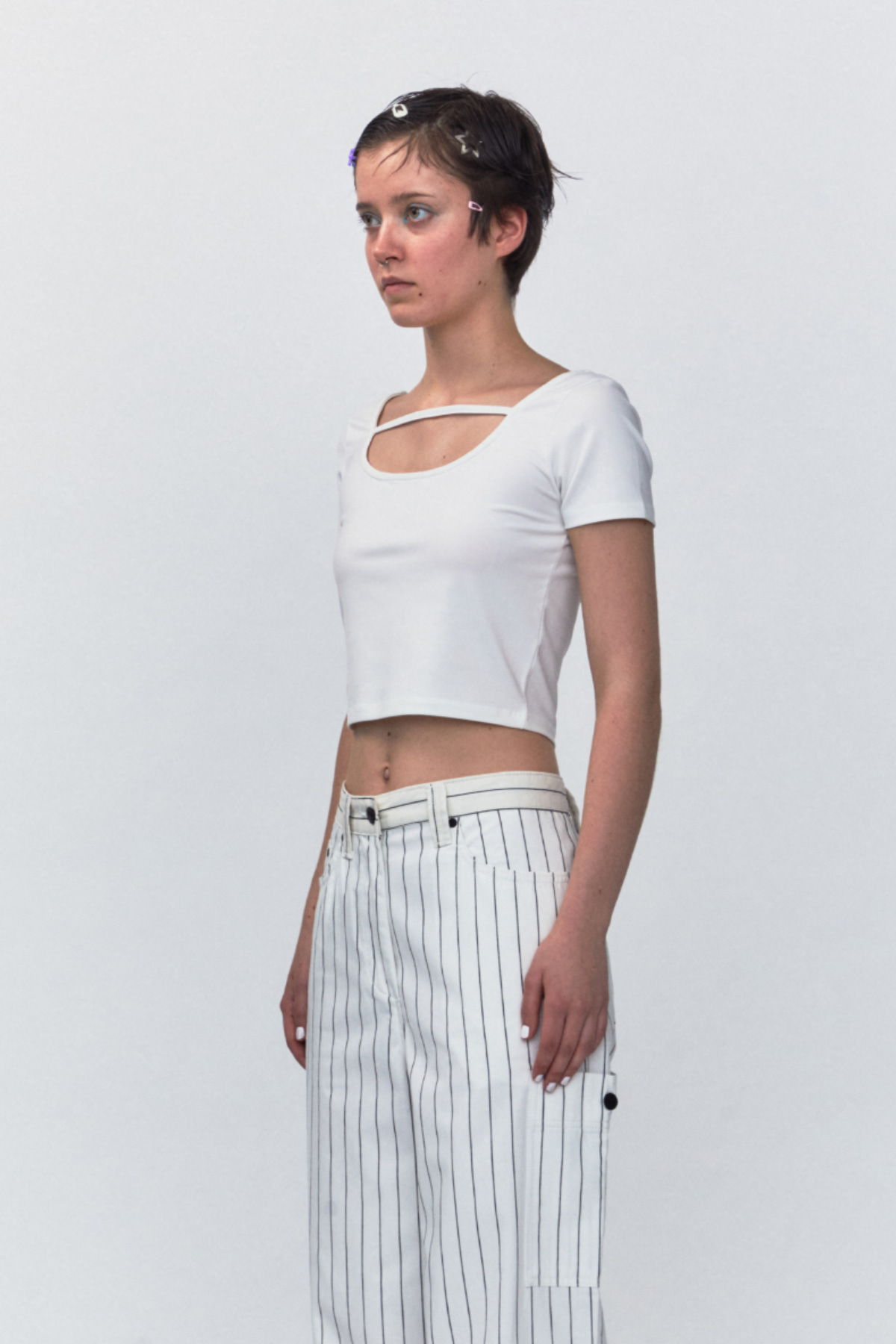 RR STRAP CROP TOP - WHITE - rest and recreation
