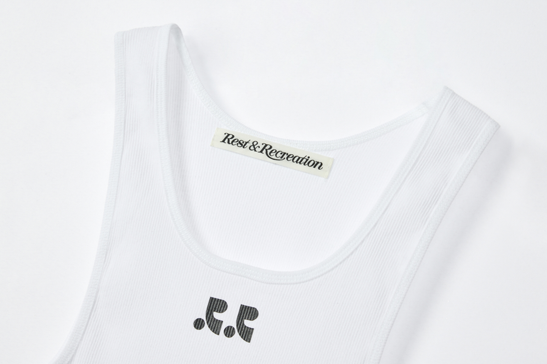■Rest & Recreation■ RR COLORATION SLEEVELESS TOP WHITE RR RR COLORATION SLEEVELESS TOP - WHITE - rest and recreation