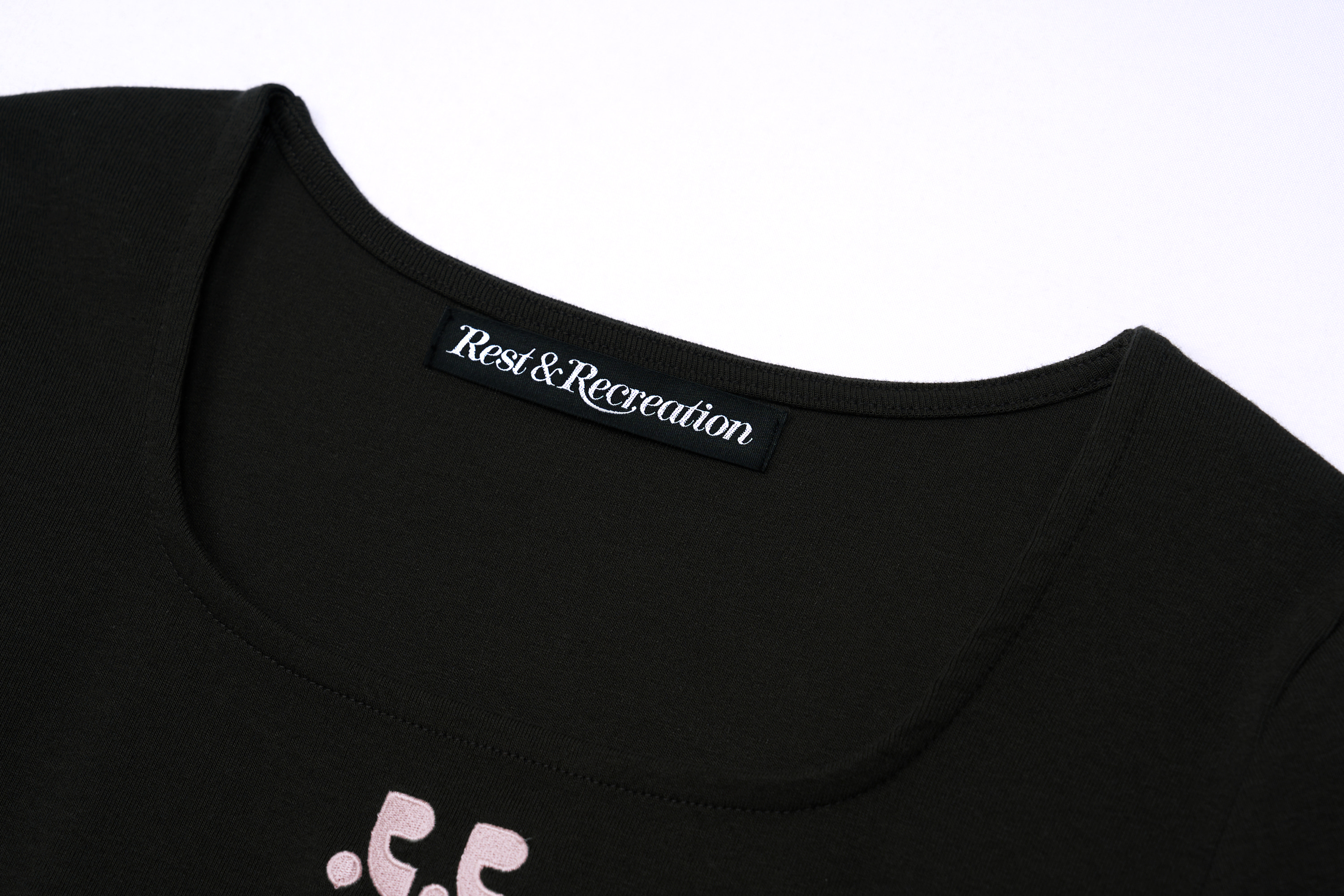 RR SQUARE NECK TOP - BLACK - rest and recreation