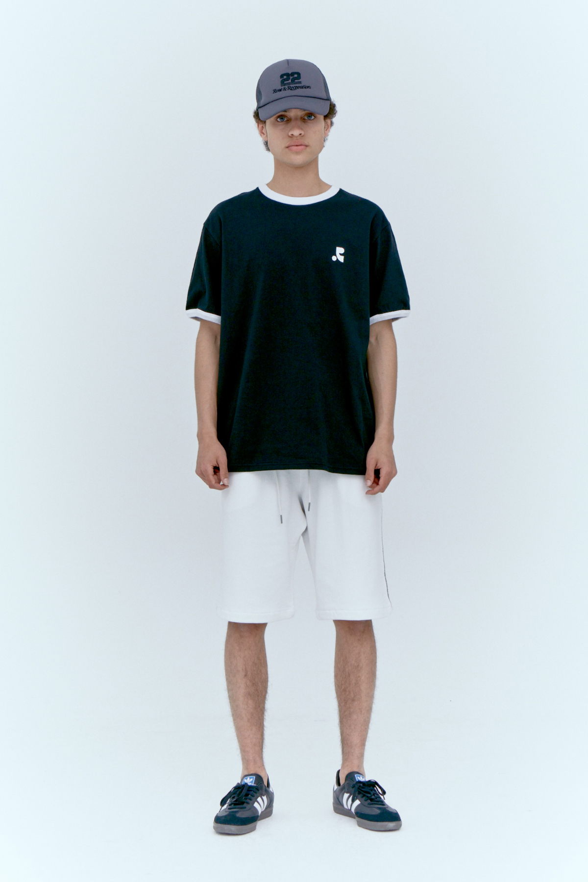 LOGO JERSEY SHORTS - WHITE - rest and recreation