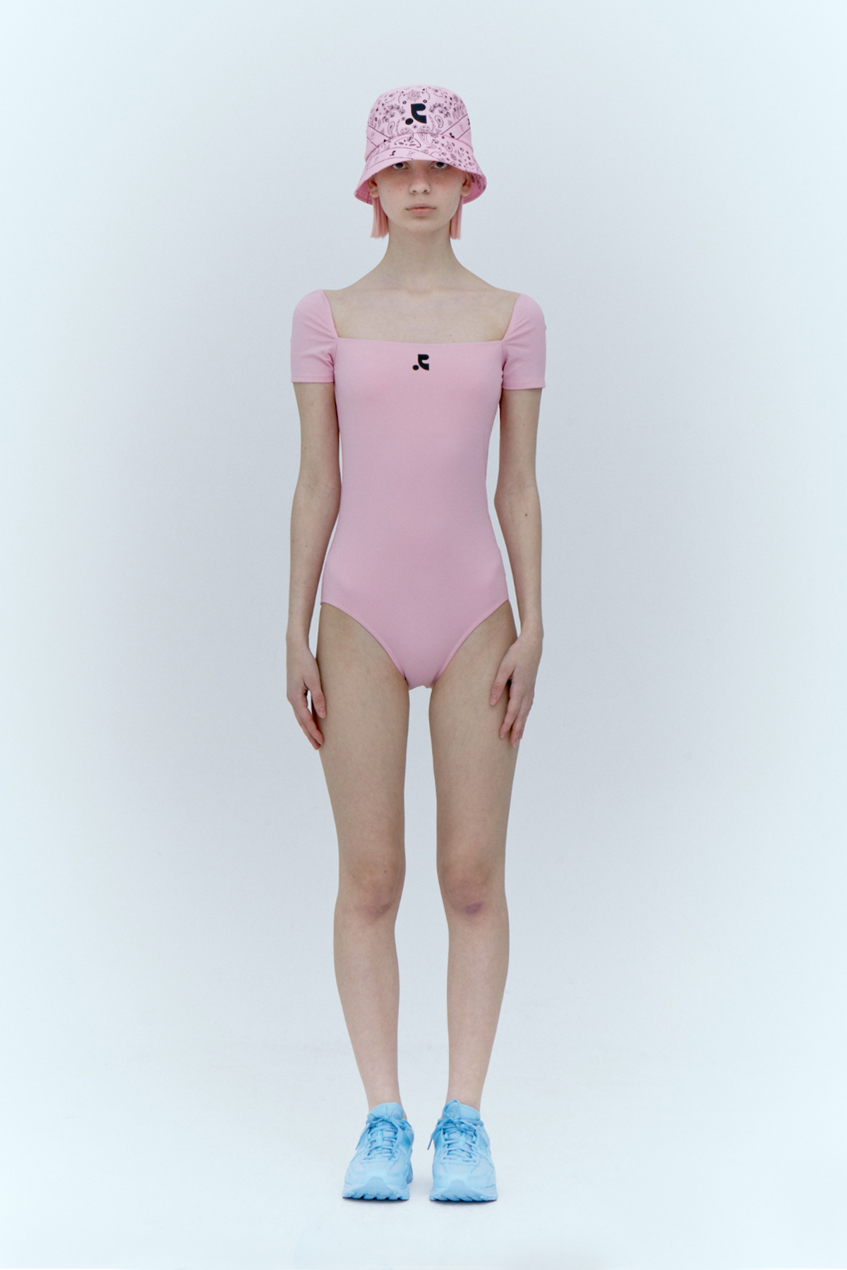 HALF SLEEVE SWIM SUIT - PINK - rest and recreation