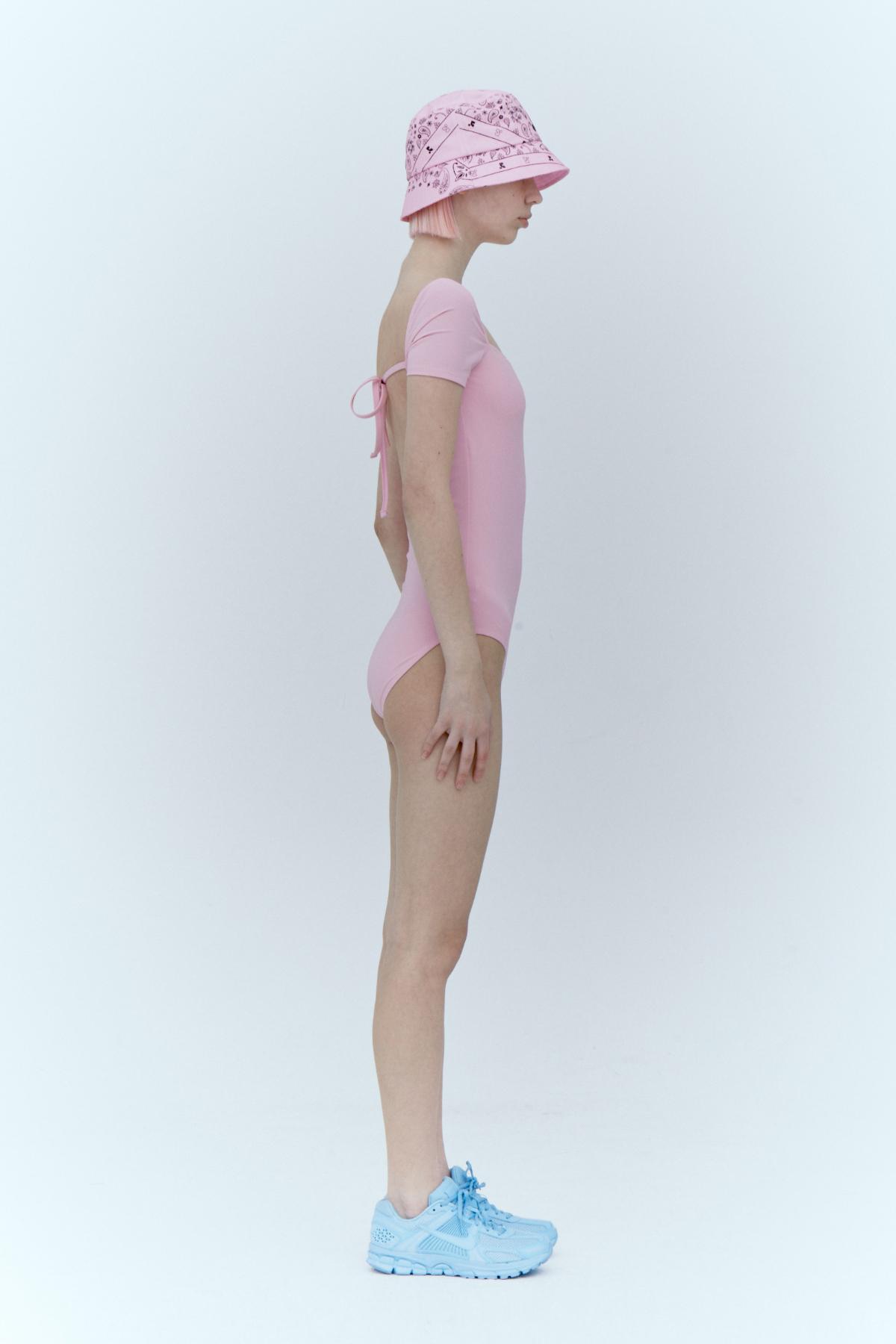 HALF SLEEVE SWIM SUIT - PINK - rest and recreation